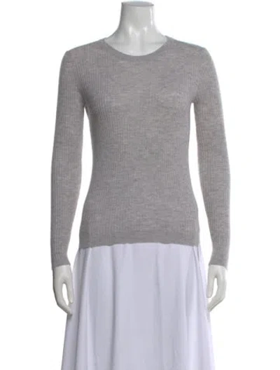 Pre-owned The Cashmere Project Cashmere Scoop Neck Sweater In Gray