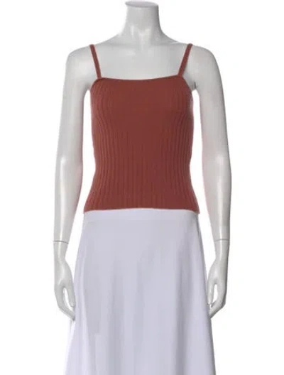 Pre-owned The Cashmere Project Cashmere Square Neckline Crop Top In Pink