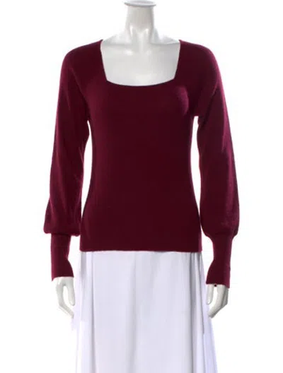 Pre-owned The Cashmere Project Cashmere Square Neckline Sweater In Red
