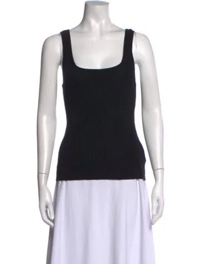 Pre-owned The Cashmere Project Cashmere Square Neckline Top In Black
