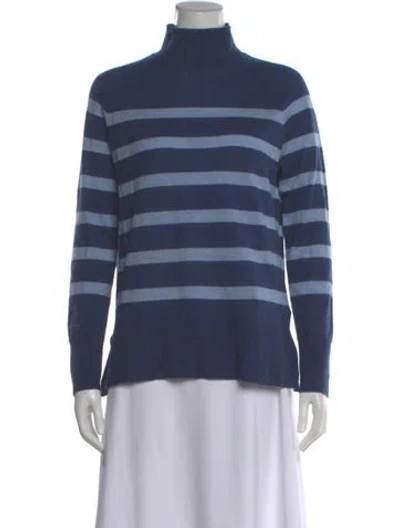 Pre-owned The Cashmere Project Cashmere Striped Sweater In Blue