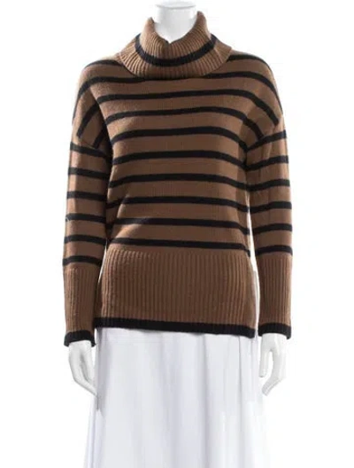 Pre-owned The Cashmere Project Cashmere Striped Sweater In Brown