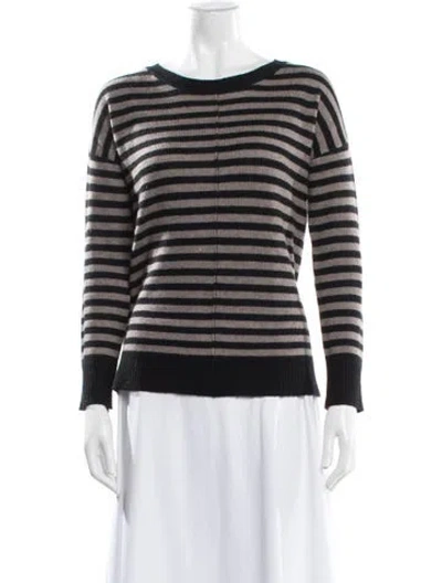 Pre-owned The Cashmere Project Cashmere Striped Sweater In Gray