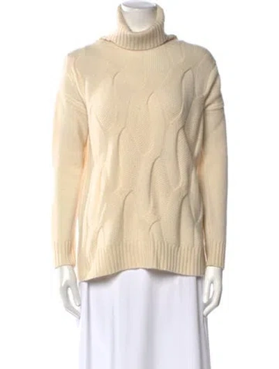 Pre-owned The Cashmere Project Cashmere Striped Sweater In Neutral