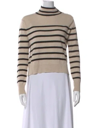 Pre-owned The Cashmere Project Cashmere Striped Sweater In Neutral