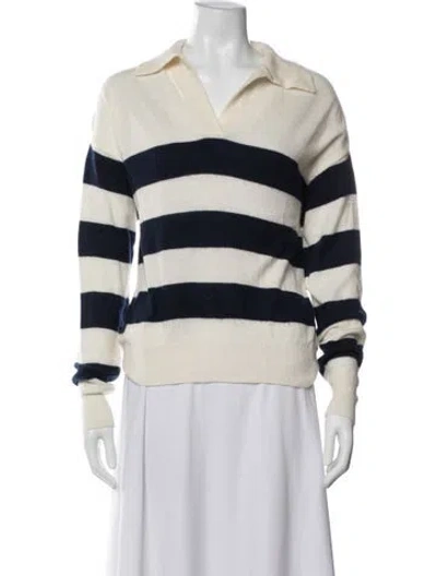 Pre-owned The Cashmere Project Cashmere Striped Sweater In Neutrals