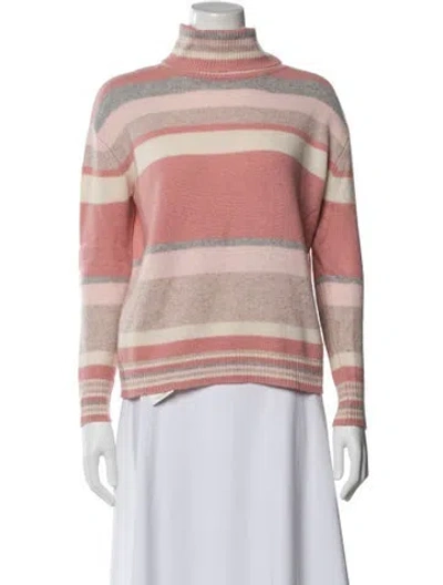 Pre-owned The Cashmere Project Cashmere Striped Sweater In Pink