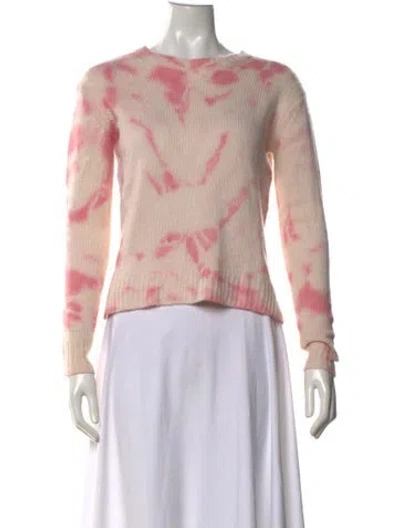 Pre-owned The Cashmere Project Cashmere Tie-dye Print Sweater In Pink