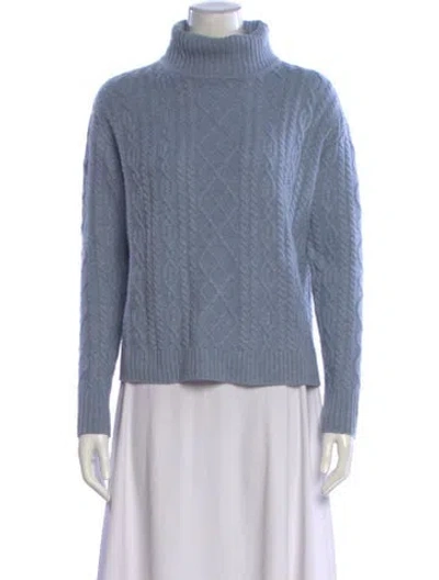 Pre-owned The Cashmere Project Cashmere Turtleneck Sweater In Blue