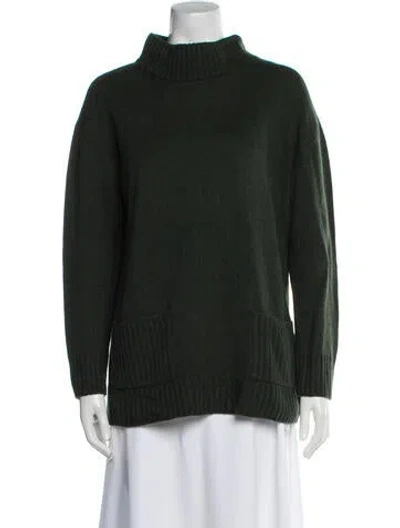 Pre-owned The Cashmere Project Cashmere Turtleneck Sweater In Green