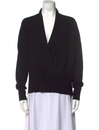 Pre-owned The Cashmere Project Cashmere V-neck Sweater In Black