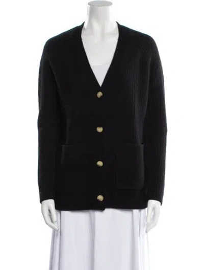 Pre-owned The Cashmere Project Cashmere V-neck Sweater In Black