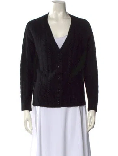 Pre-owned The Cashmere Project Cashmere V-neck Sweater In Black