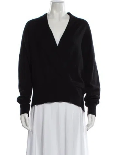 Pre-owned The Cashmere Project Cashmere V-neck Sweater In Black