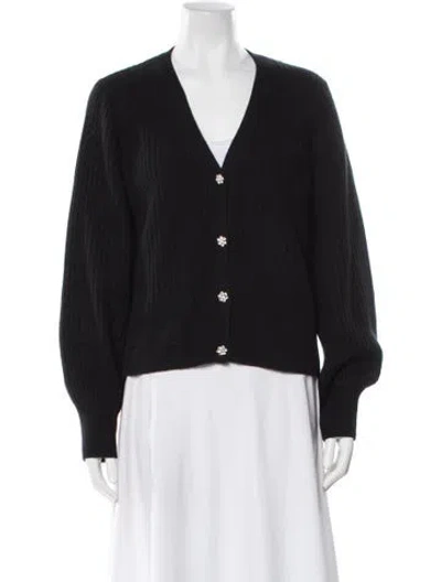Pre-owned The Cashmere Project Cashmere V-neck Sweater In Black