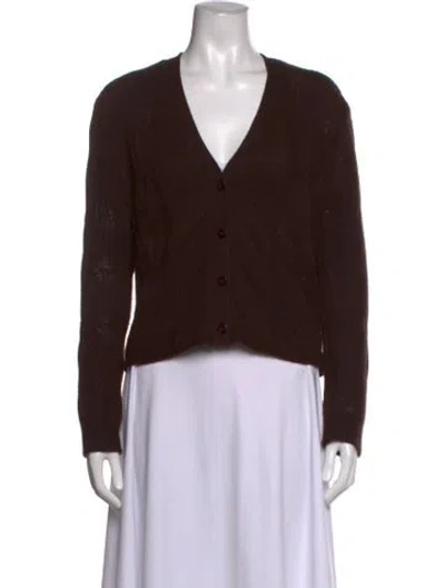 Pre-owned The Cashmere Project Cashmere V-neck Sweater In Brown