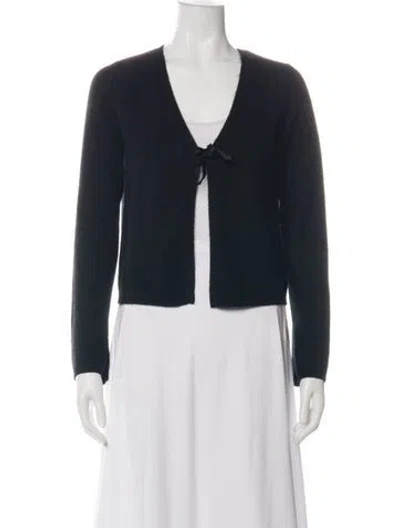 Pre-owned The Cashmere Project Cashmere V-neck Sweater In Green