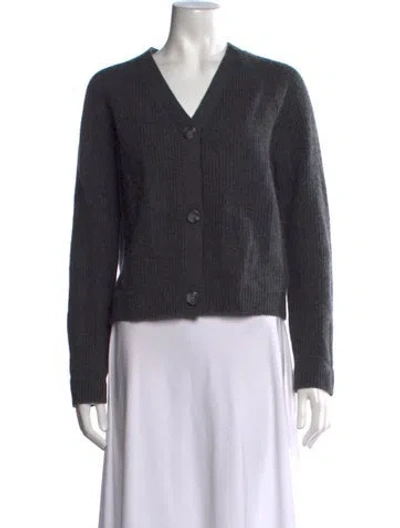 Pre-owned The Cashmere Project Cashmere V-neck Sweater In Grey