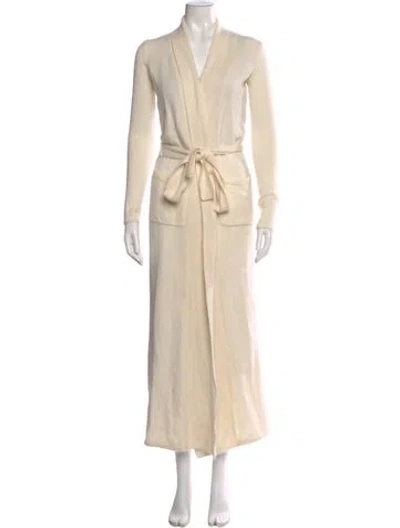 Pre-owned The Cashmere Project Cashmere V-neck Sweater In Neutral