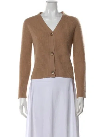 Pre-owned The Cashmere Project Cashmere V-neck Sweater In Neutral