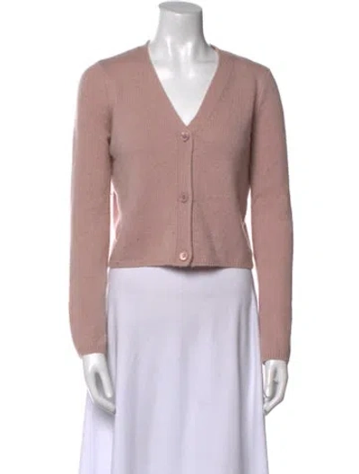 Pre-owned The Cashmere Project Cashmere V-neck Sweater In Pink