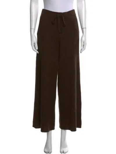 Pre-owned The Cashmere Project Cashmere Wide Leg Pants In Brown