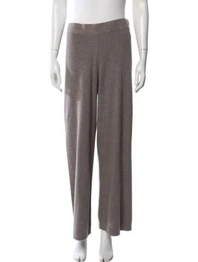 Pre-owned The Cashmere Project Cashmere Wide Leg Pants In Grey