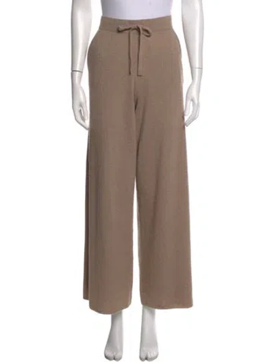 Pre-owned The Cashmere Project Cashmere Wide Leg Pants In Neutrals