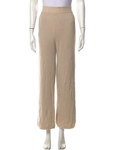 Pre-owned The Cashmere Project Cashmere Wide Leg Pants In Neutrals