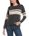 The Cashmere Project Chest Stripe Cashmere Sweater In Multi