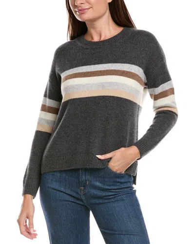 The Cashmere Project Chest Stripe Cashmere Sweater In Multi