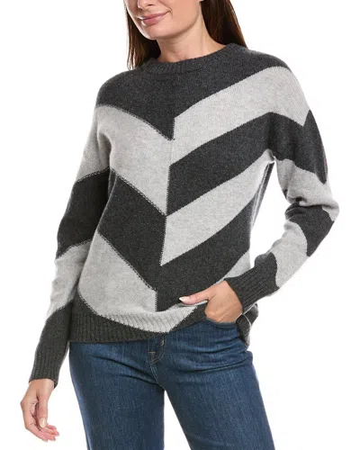 THE CASHMERE PROJECT THE CASHMERE PROJECT DIAGONAL COLORBLOCKED CASHMERE SWEATER
