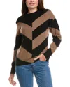 The Cashmere Project Diagonal Colorblocked Cashmere Sweater In Multi