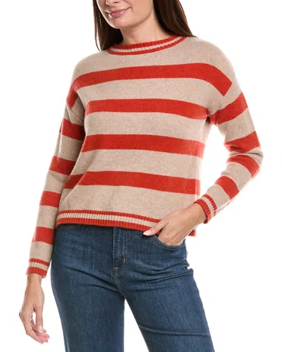The Cashmere Project Drop-shoulder Boat Neck Cashmere Sweater In Multi