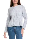 The Cashmere Project Exploded Cable Cashmere Sweater In Blue