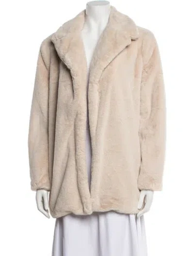 Pre-owned The Cashmere Project Faux Fur Coat In Neutrals