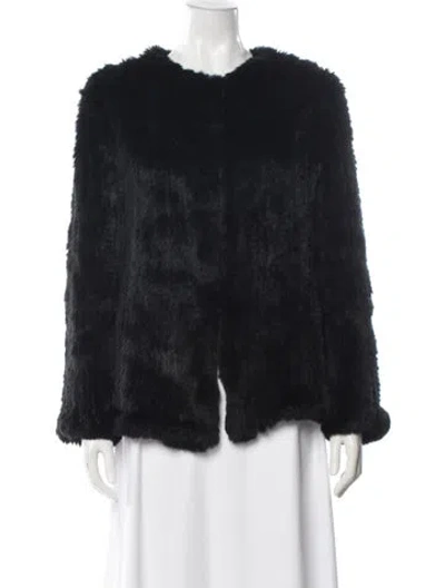 Pre-owned The Cashmere Project Faux Fur Jacket In Black