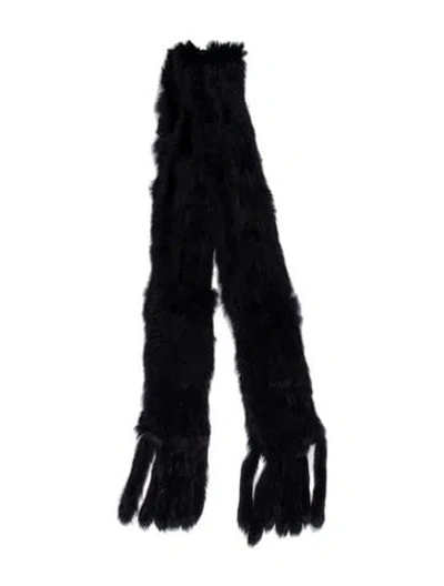 Pre-owned The Cashmere Project Fur Scarf In Blue
