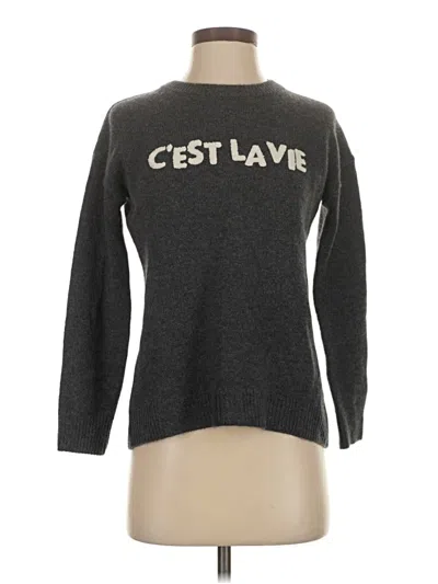 Pre-owned The Cashmere Project Long Sleeve Turtleneck In Gray