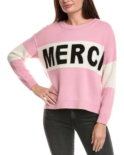 THE CASHMERE PROJECT THE CASHMERE PROJECT MERCI TRICOLOR CASHMERE SWEATER