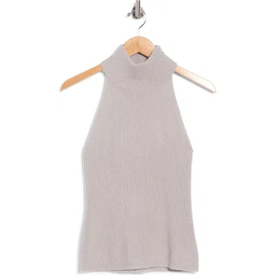 The Cashmere Project Mock Neck Cashmere Blend Sweater Tank In Purple