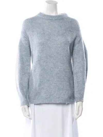 Pre-owned The Cashmere Project Mock Neck Sweater In Blue