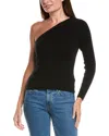 The Cashmere Project One-shoulder Cashmere Sweater In Animal Print