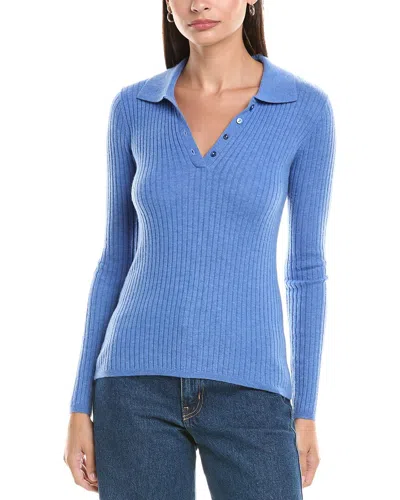 The Cashmere Project Polo Cashmere Sweater In Blue