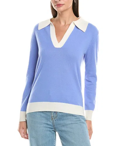 The Cashmere Project Polo Cashmere Sweater In Blue