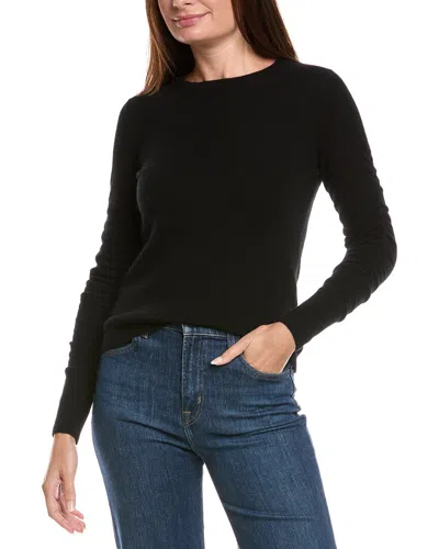 The Cashmere Project Ruched Sleeve Cashmere Sweater In Black