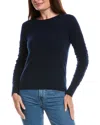 The Cashmere Project Ruched Sleeve Cashmere Sweater In Blue
