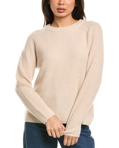 The Cashmere Project Shaker Crewneck Cashmere Sweater In Neutral
