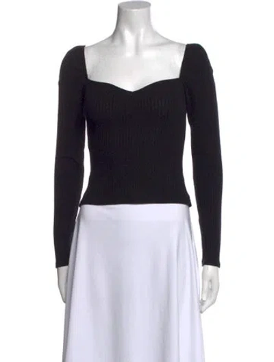 Pre-owned The Cashmere Project Square Neckline Sweater In Black