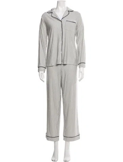 Pre-owned The Cashmere Project Striped Set W/ Tags In Gray